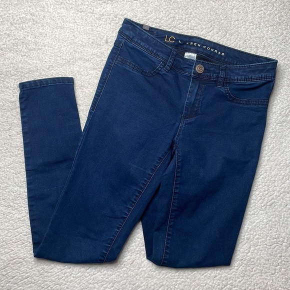 LC Lauren Conrad Denim Dark Jeans Strech Comfy Size 2 Skinny - Picture 8 of 9